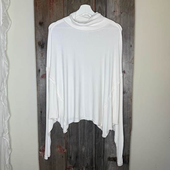 Free People We the Free Alameda Dolman Sleeve Turtleneck Top in Ivory Small - Picture 3 of 14